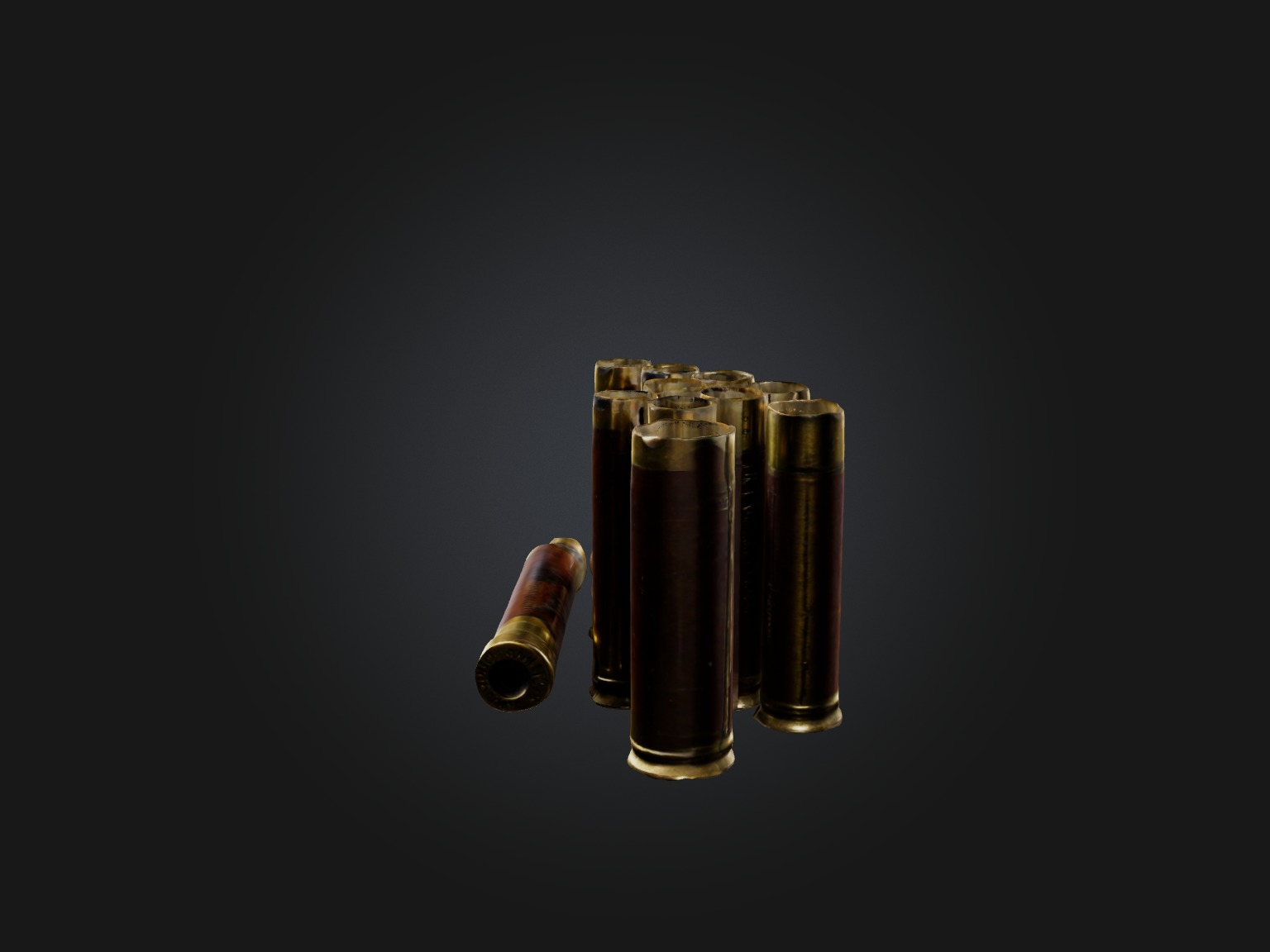 Rifle Shells Low-poly 3D model_1