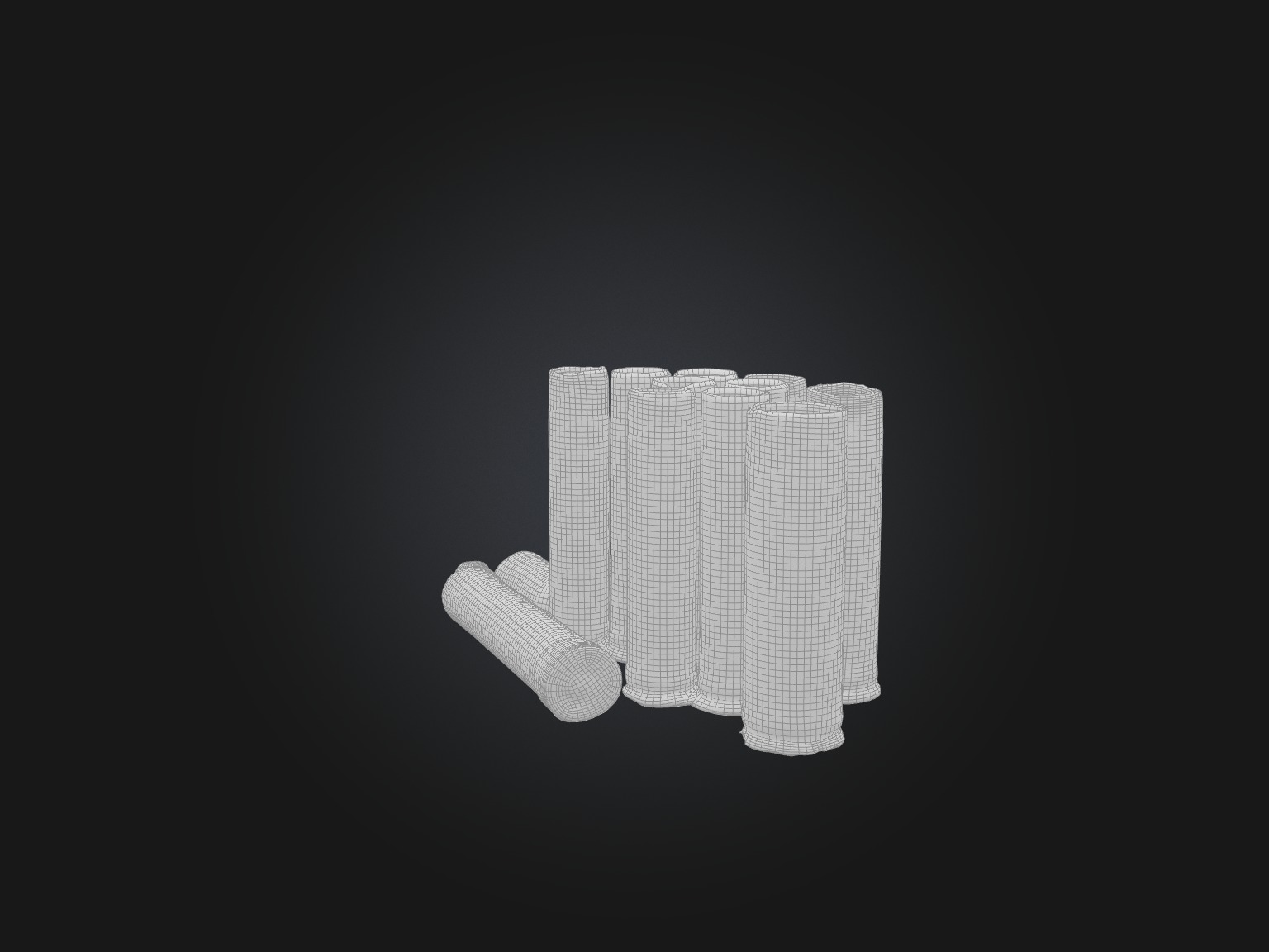 Rifle Shells Low-poly 3D model_2