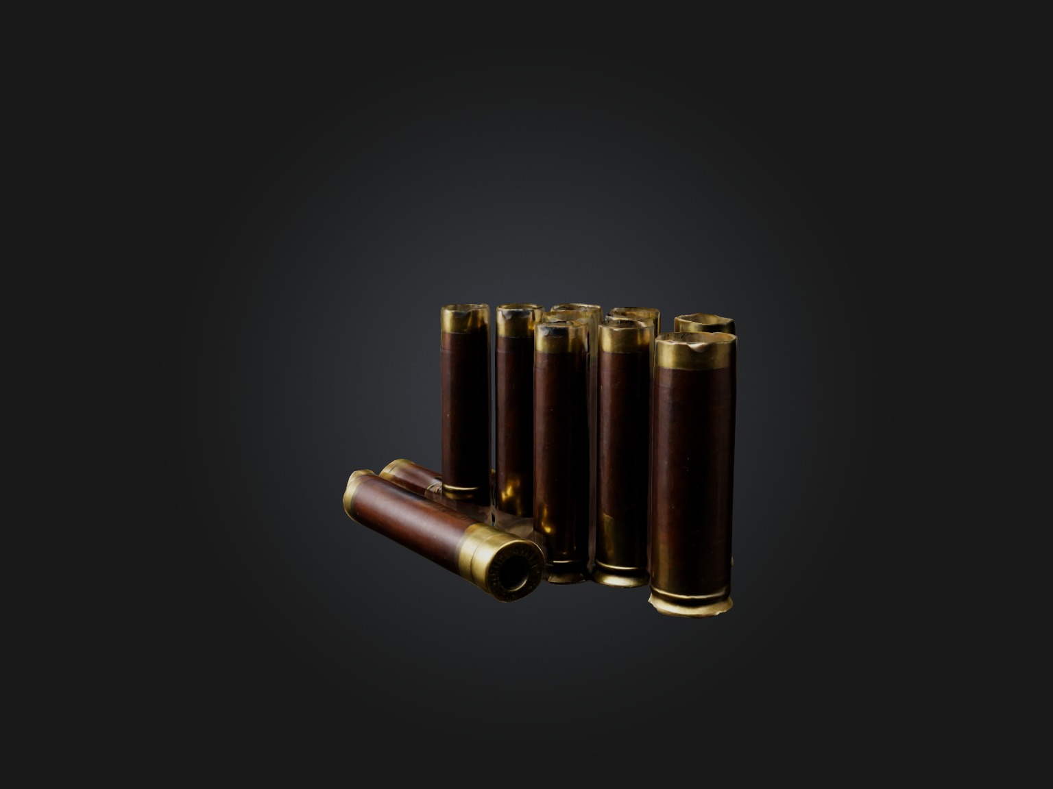 Rifle Shells Low-poly 3D model_3