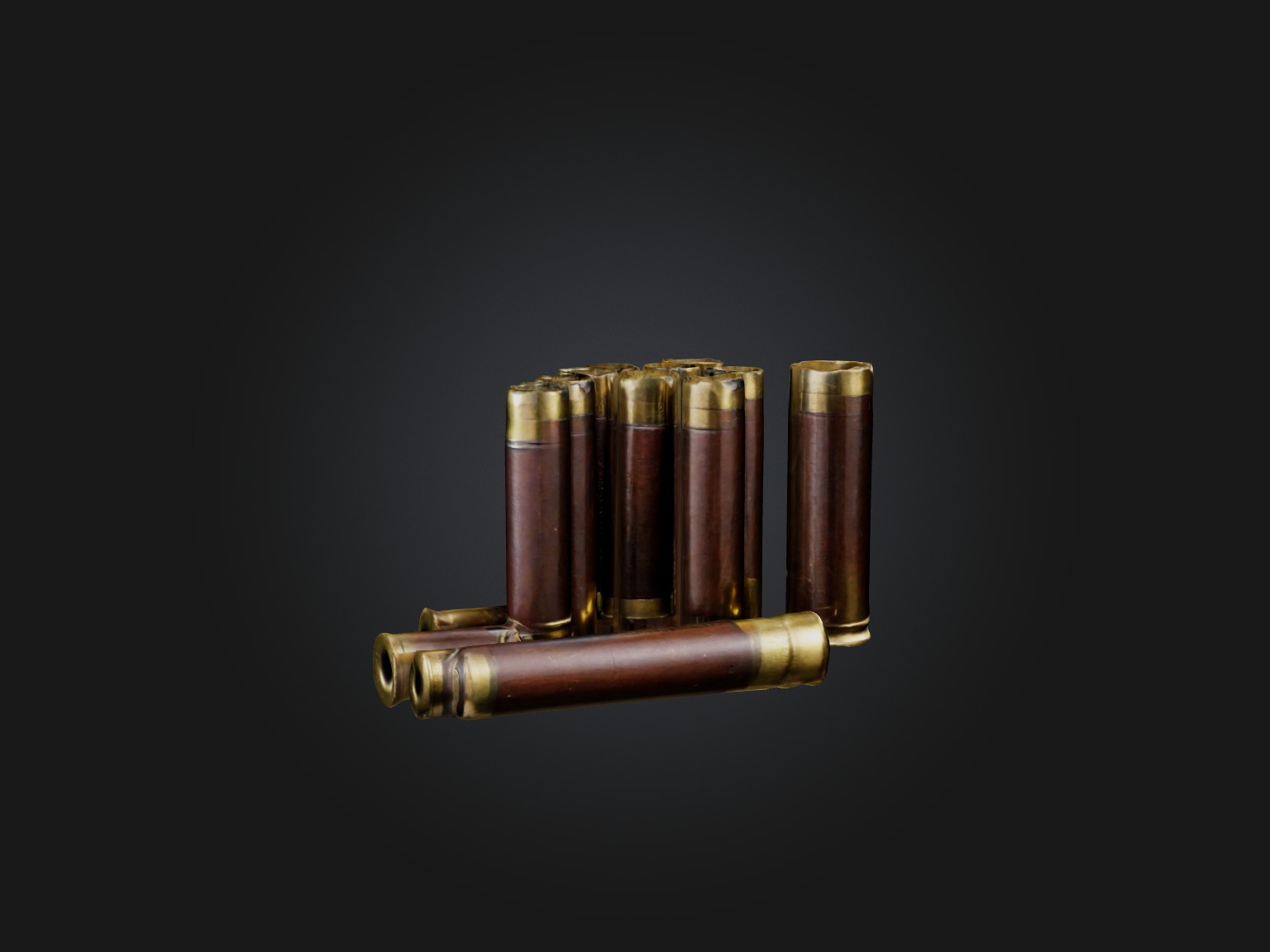 Rifle Shells Low-poly 3D model_4