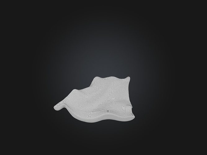 Red Liquid Low-poly 3D model 4