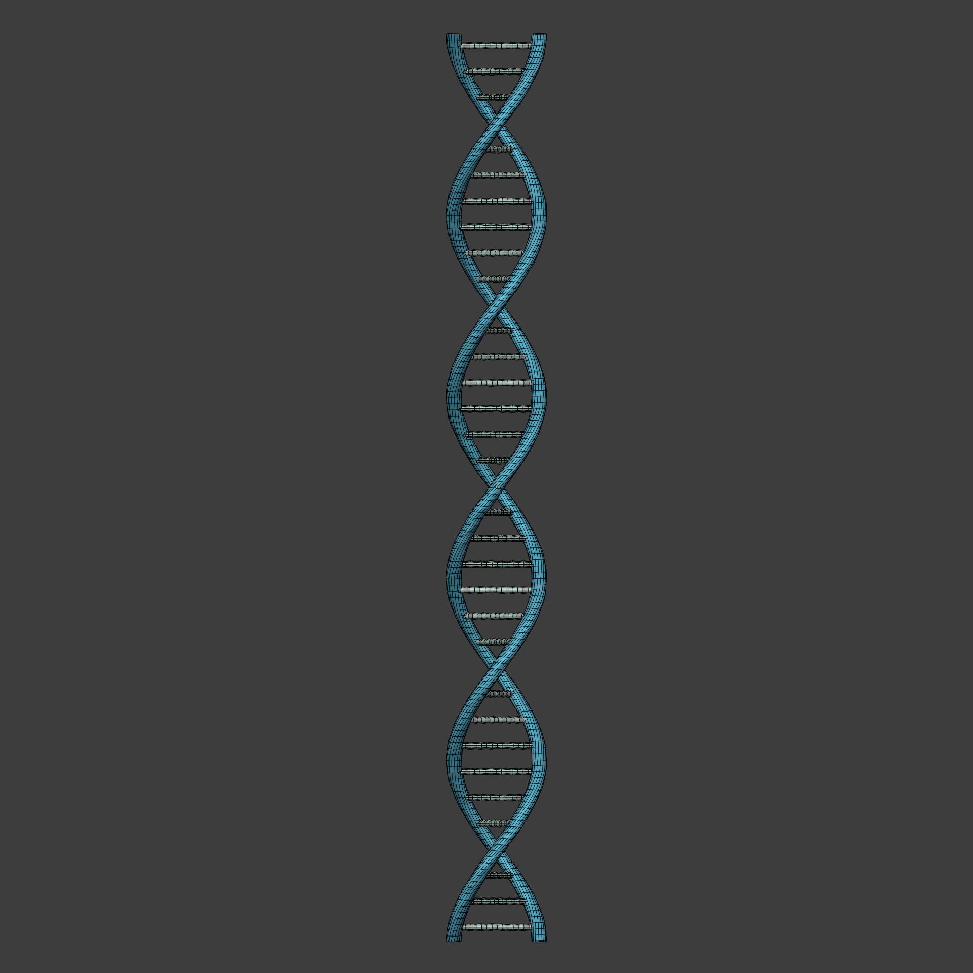 DNA Strand  -- Molecule -- Helix -- Sequencing  RNA Genetics Low-poly 3D model_4