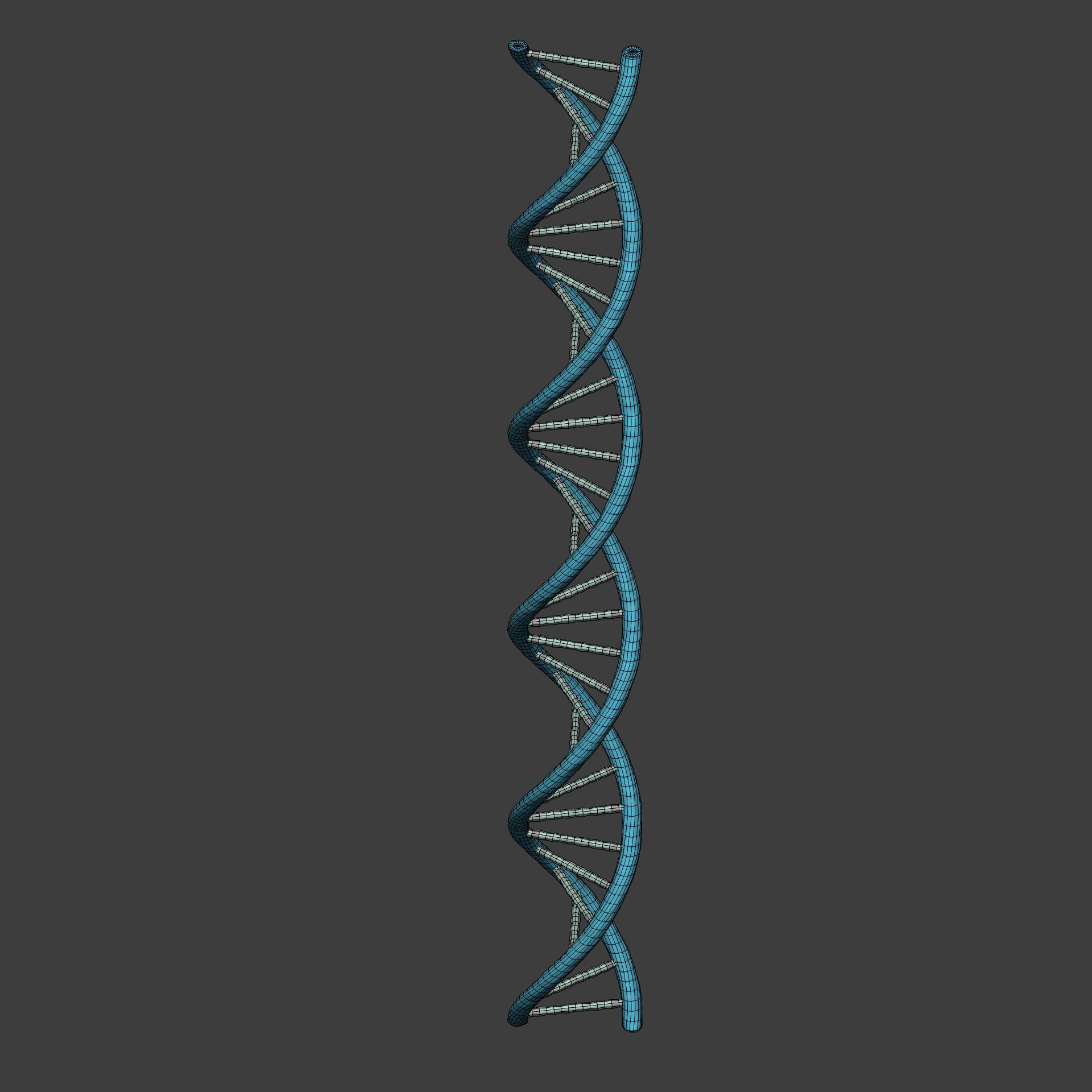 DNA Strand  -- Molecule -- Helix -- Sequencing  RNA Genetics Low-poly 3D model_6