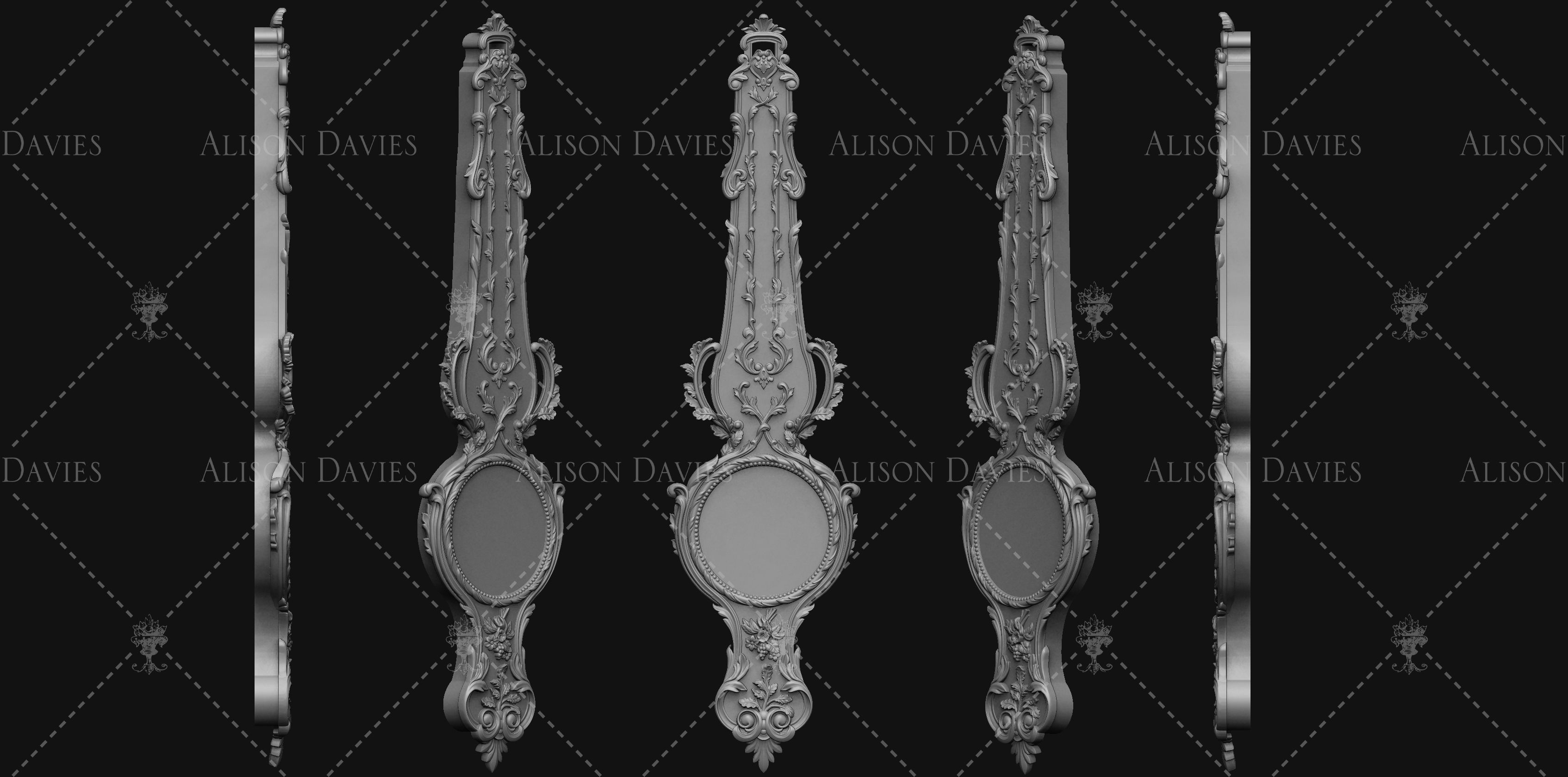 Antique Barometer French 18th century printable 3D print model_1