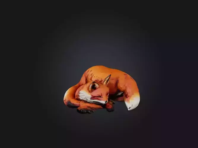 Realistic Wounded Fox Model