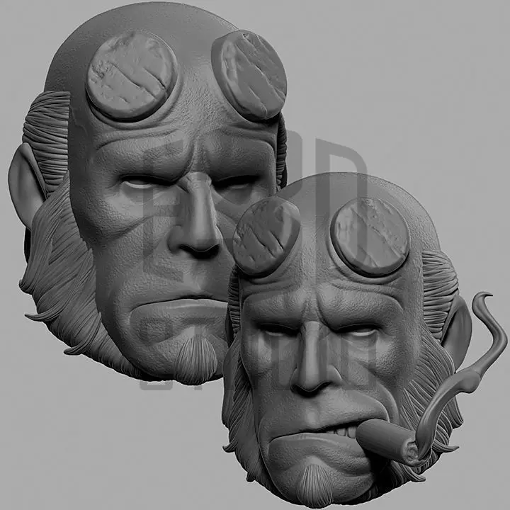 HELLBOY - HEAD CUSTOM 3D print model