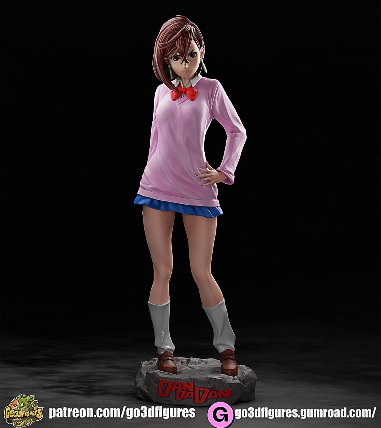 Momo Ayase  Dandadan 3D print model_1