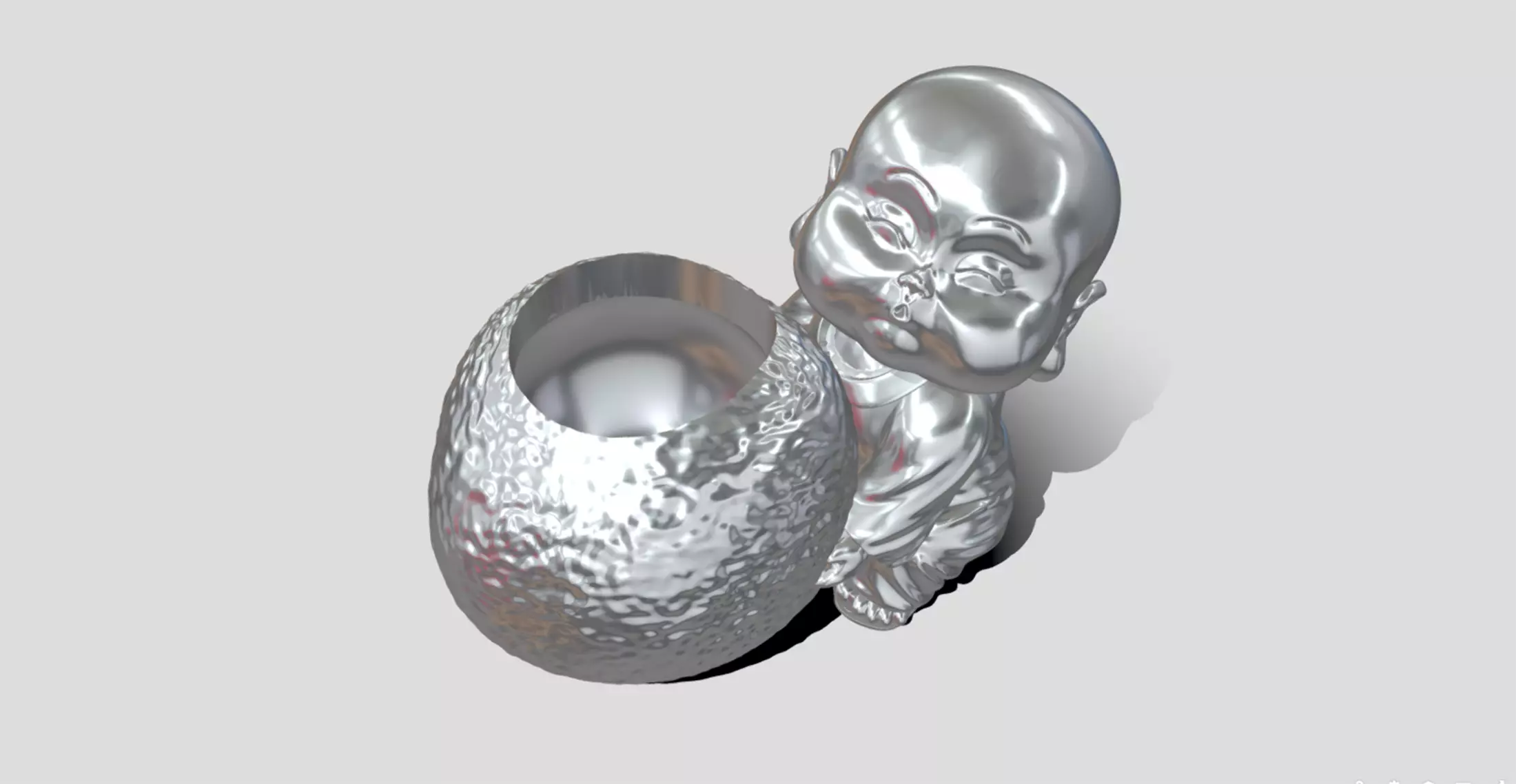 Buddha vase  3D print model_0