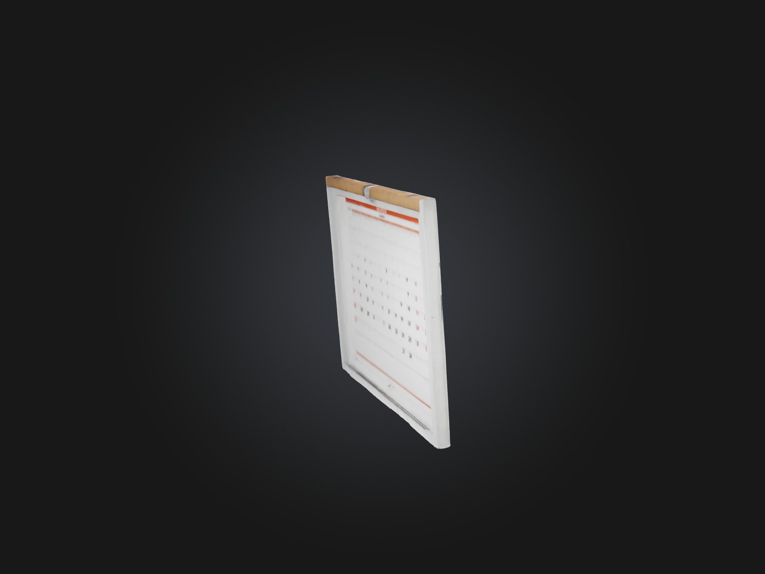 Realistic Wall Calendar Model Low-poly 3D model_7