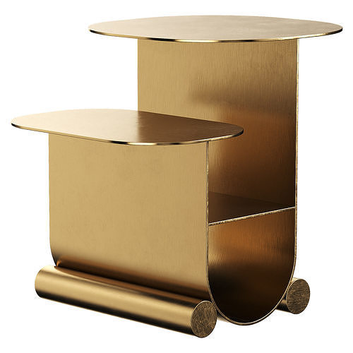  modern auxiliary bedside table Low-poly 3D model