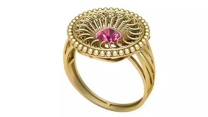 FANCY WEDDING RING 3D PRINTABLE MODEL