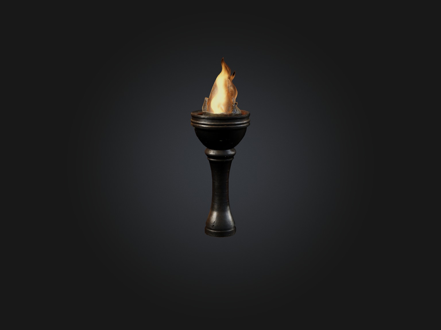 Realistic Torch Model Low-poly 3D model_1