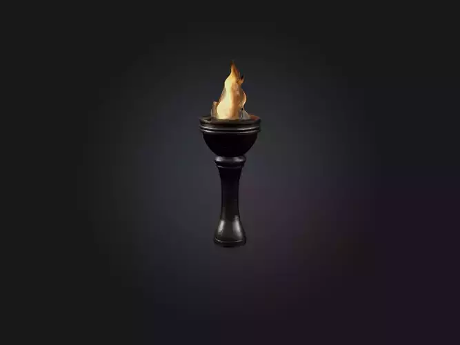 Realistic Torch Model Low-poly 3D model