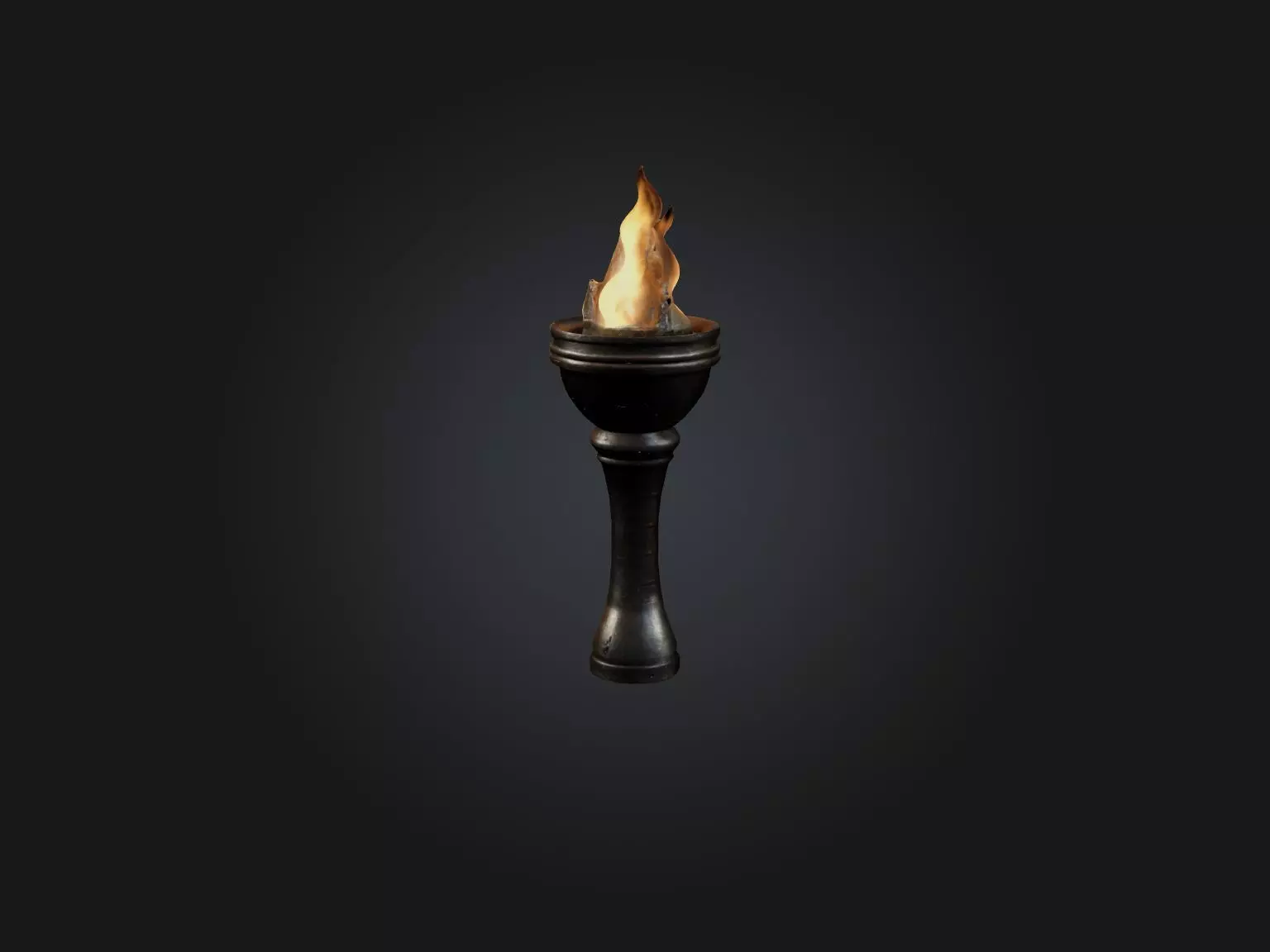 Realistic Torch Model Low-poly 3D model_0