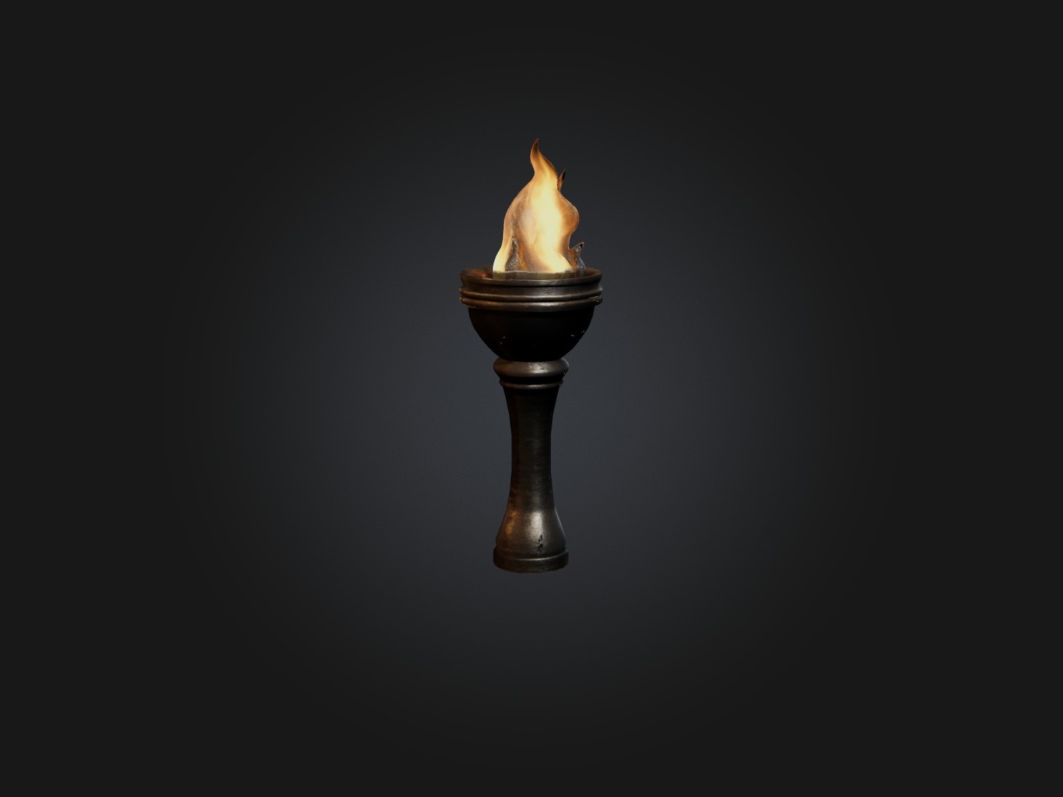 Realistic Torch Model Low-poly 3D model_4