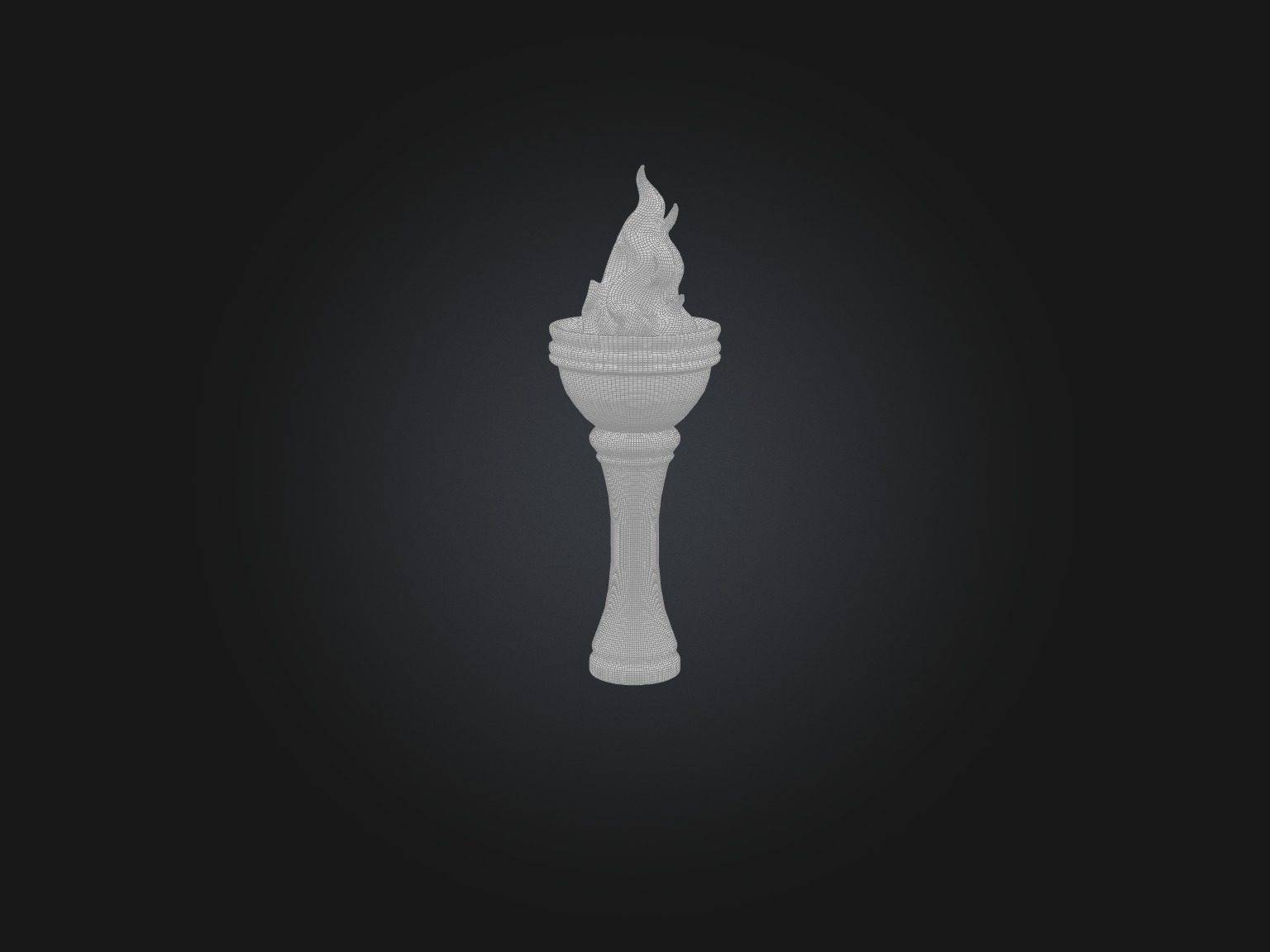 Realistic Torch Model Low-poly 3D model_2