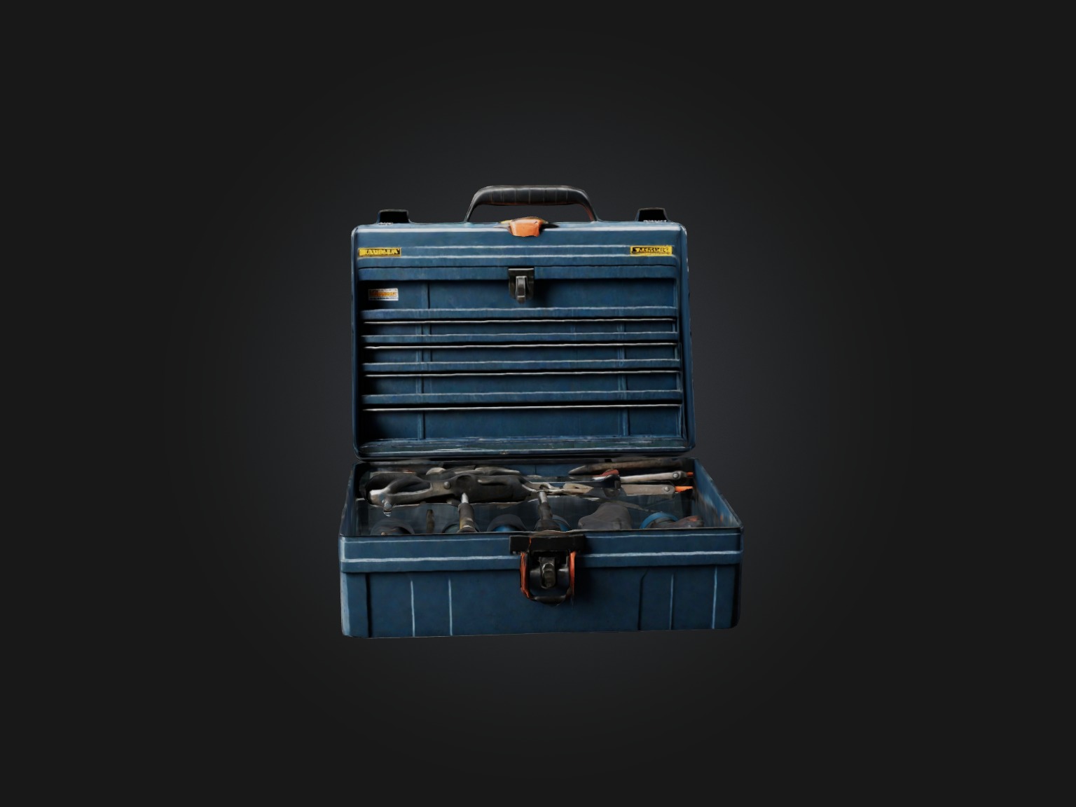 Realistic Tool Box Model Low-poly 3D model_3