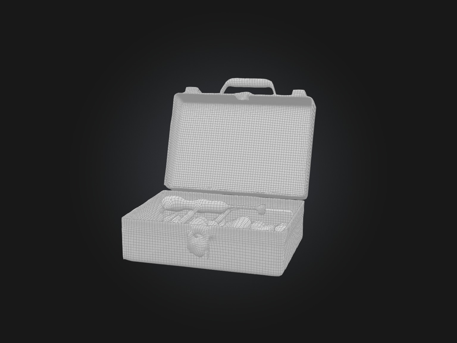 Realistic Tool Box Model Low-poly 3D model_2