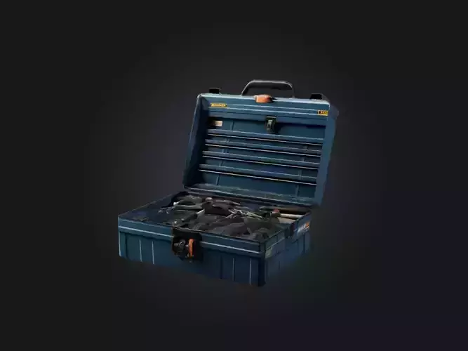 Realistic Tool Box Model Low-poly 3D model
