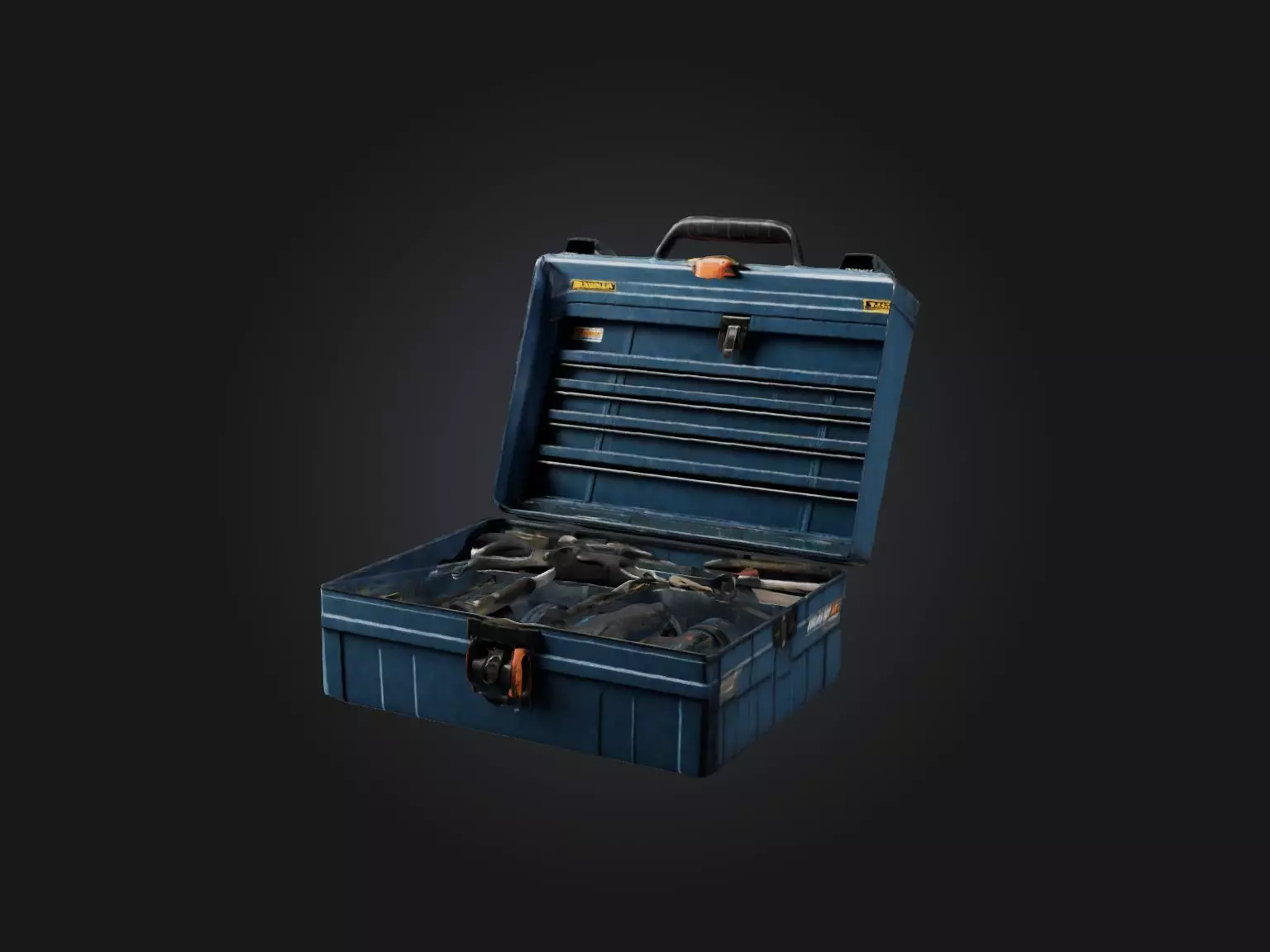 Realistic Tool Box Model Low-poly 3D model_0