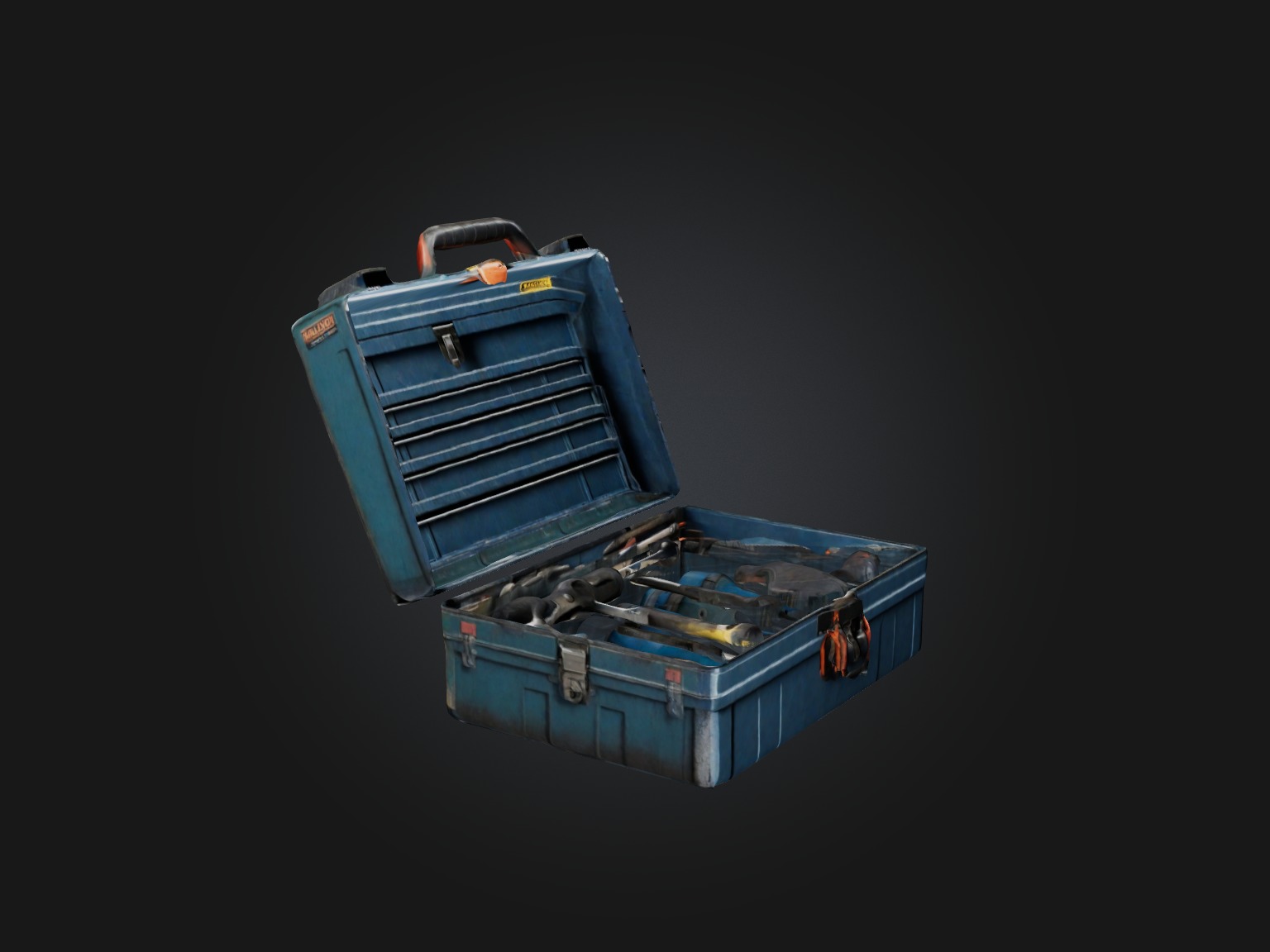 Realistic Tool Box Model Low-poly 3D model_6