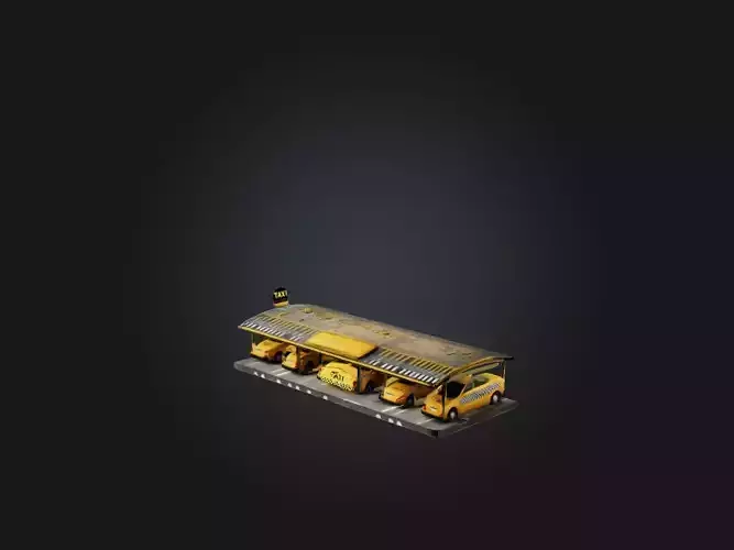 Realistic Taxi Stand Model