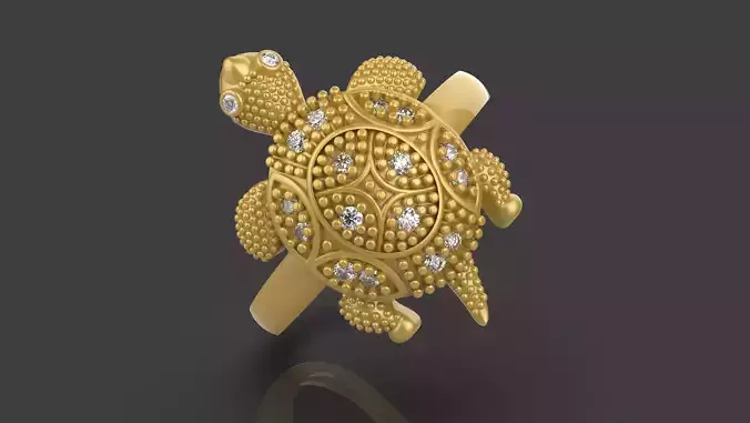 Simple Tortoise Ring - 006 