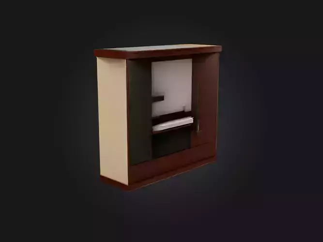 Realistic Study Carrel Model