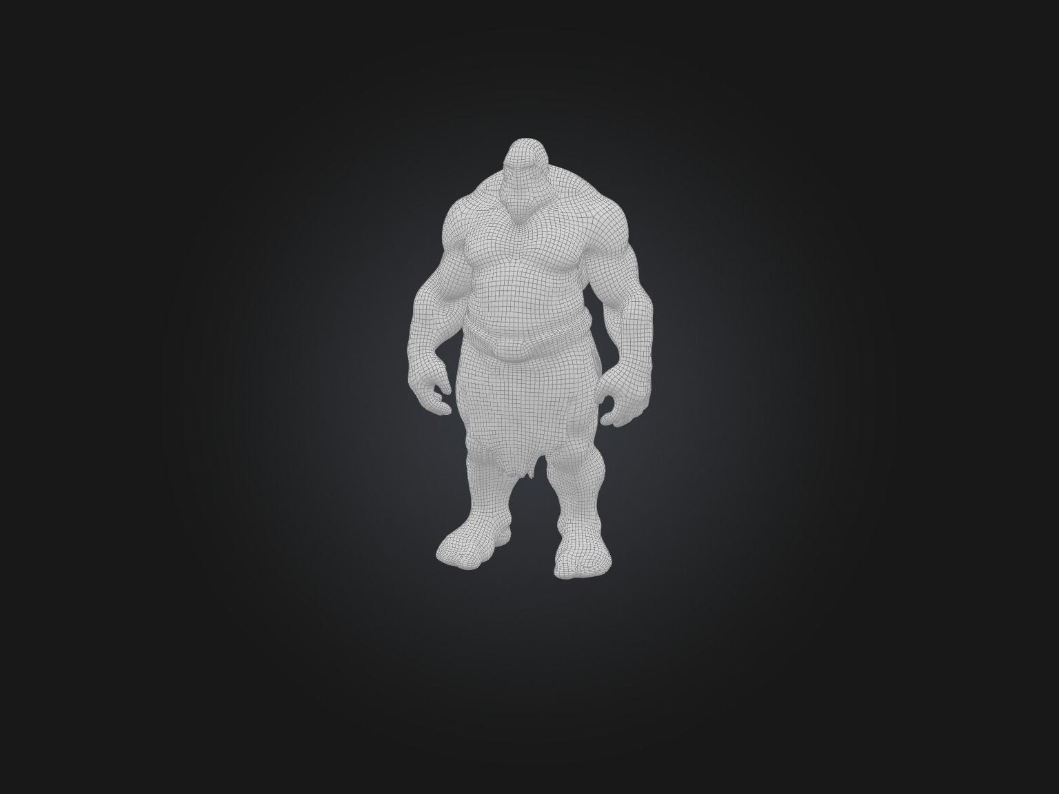 Realistic Stone Giant Model Low-poly 3D model_3