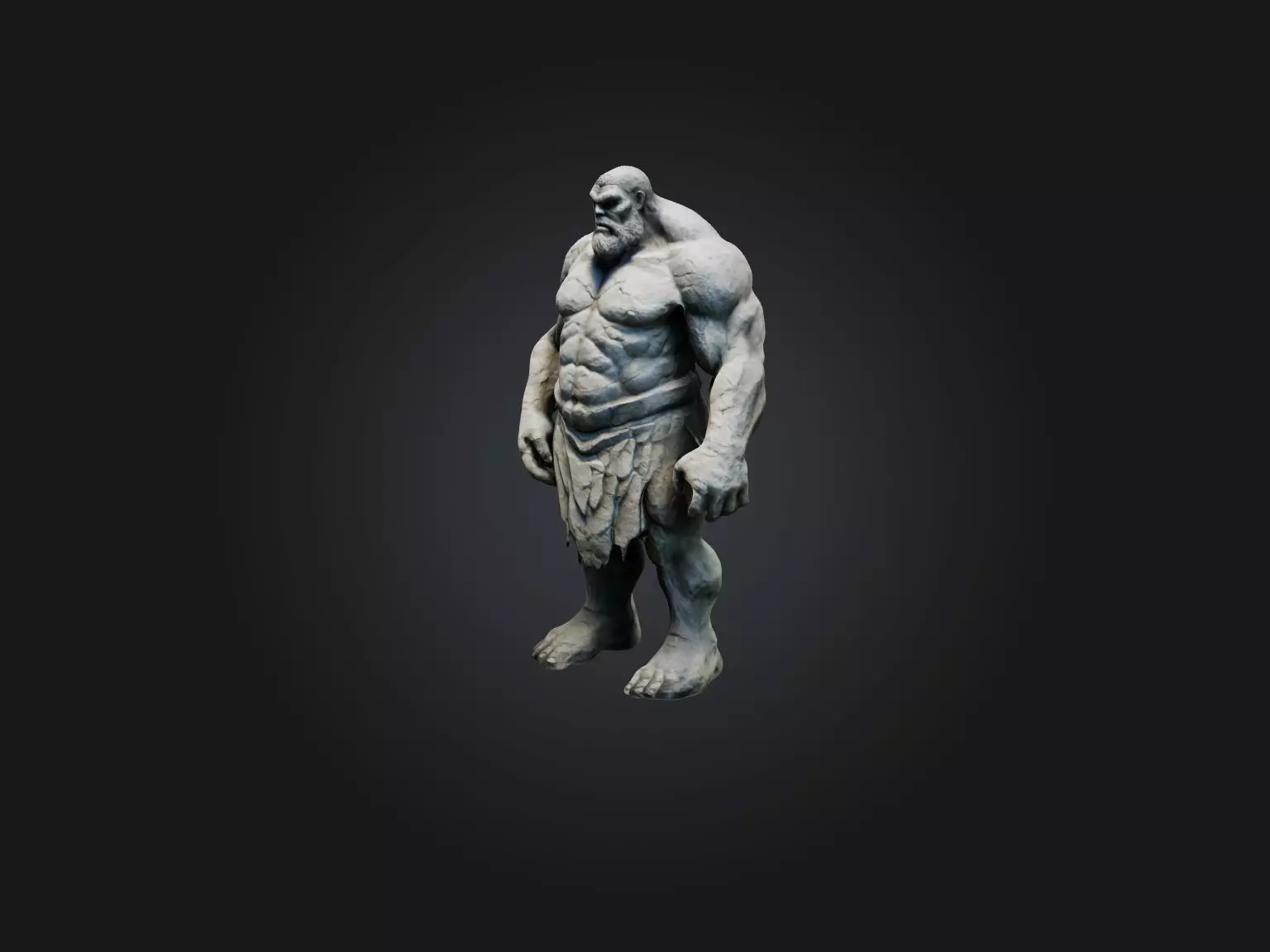Realistic Stone Giant Model Low-poly 3D model_0