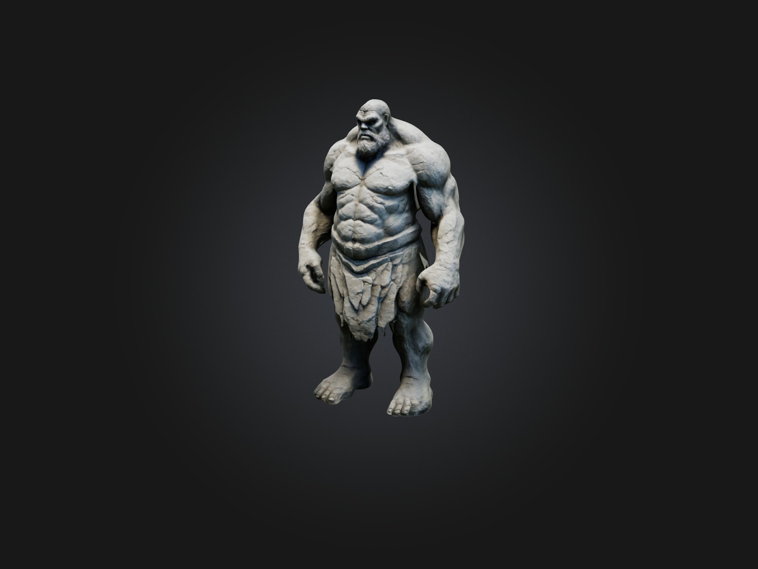 Realistic Stone Giant Model Low-poly 3D model_1