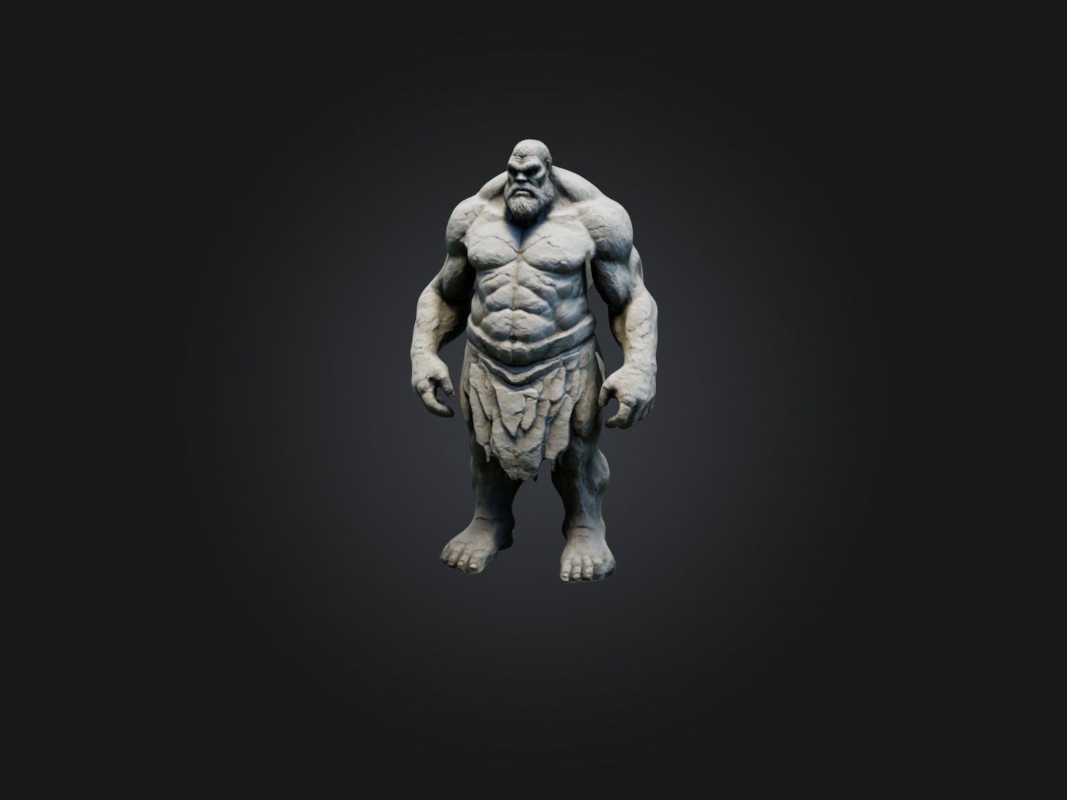 Realistic Stone Giant Model Low-poly 3D model_2