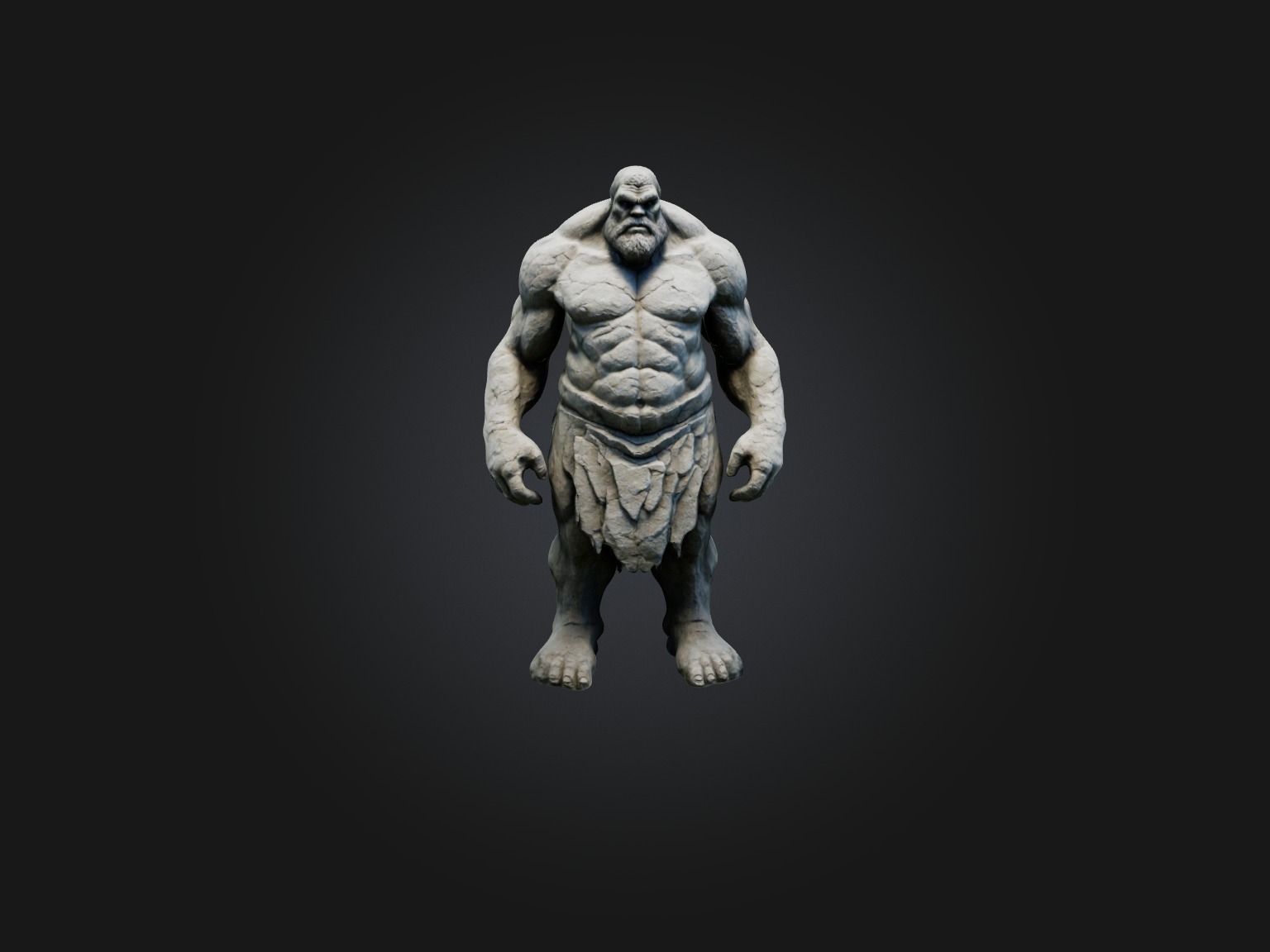 Realistic Stone Giant Model Low-poly 3D model_4
