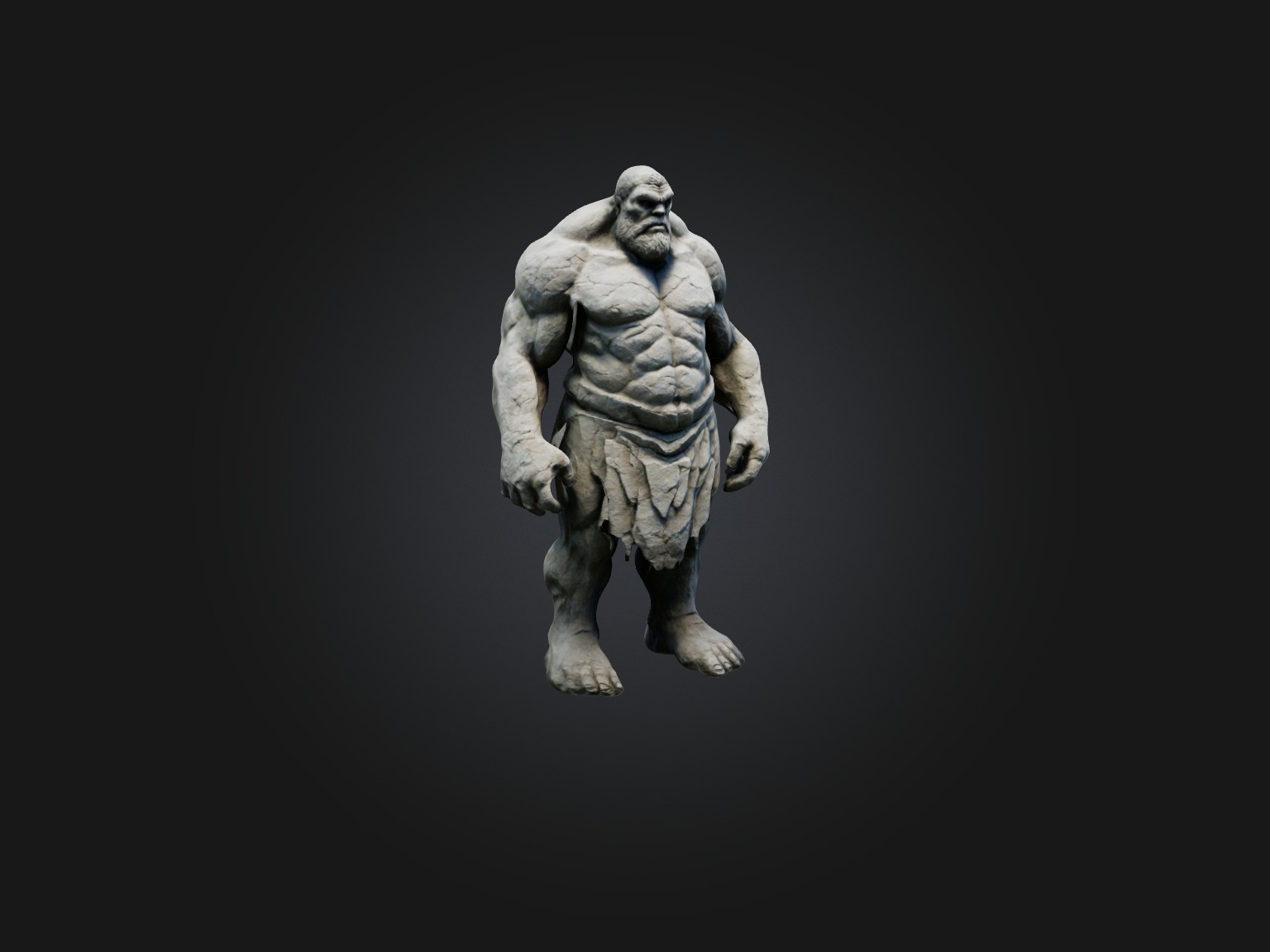 Realistic Stone Giant Model Low-poly 3D model_5