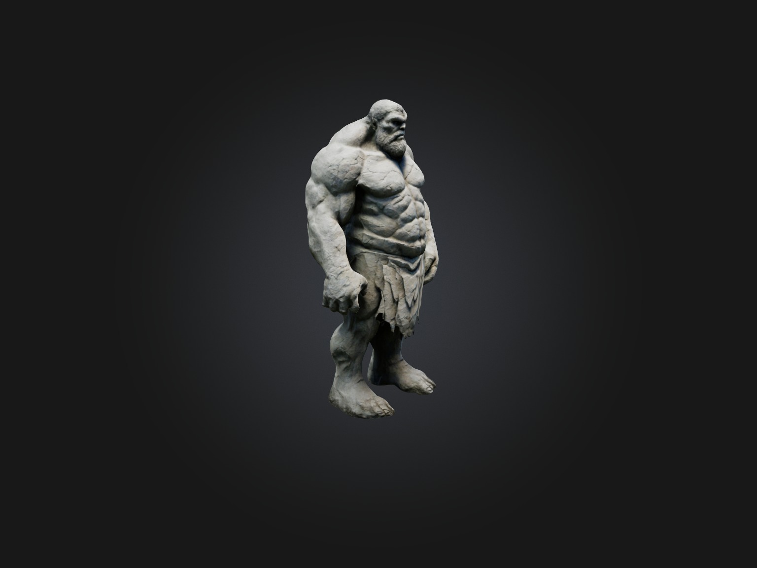 Realistic Stone Giant Model Low-poly 3D model_6