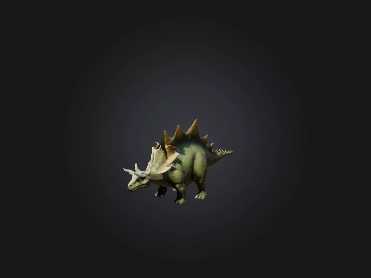 Realistic Stegosaurus Model Low-poly 3D model_0