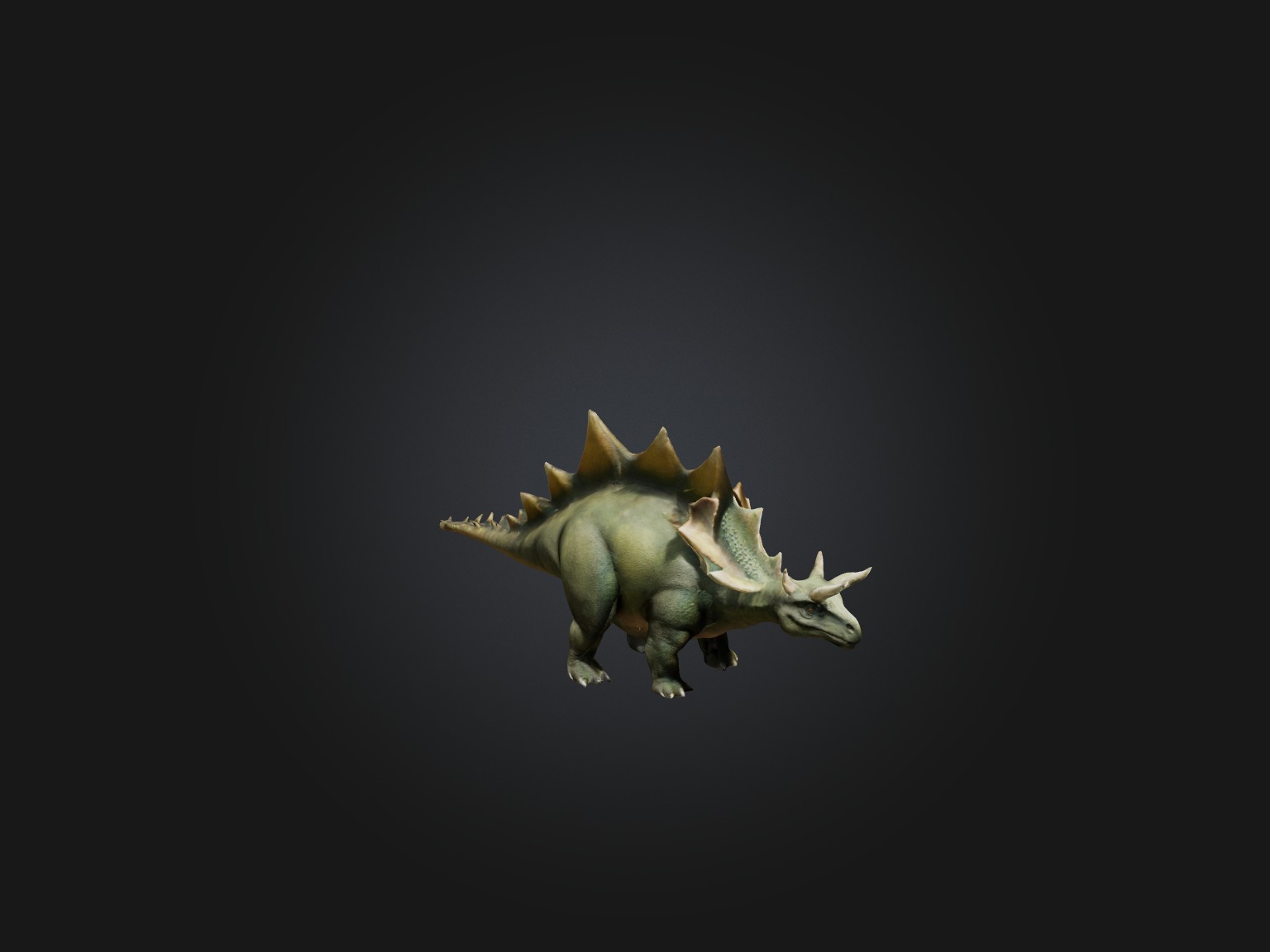 Realistic Stegosaurus Model Low-poly 3D model_6