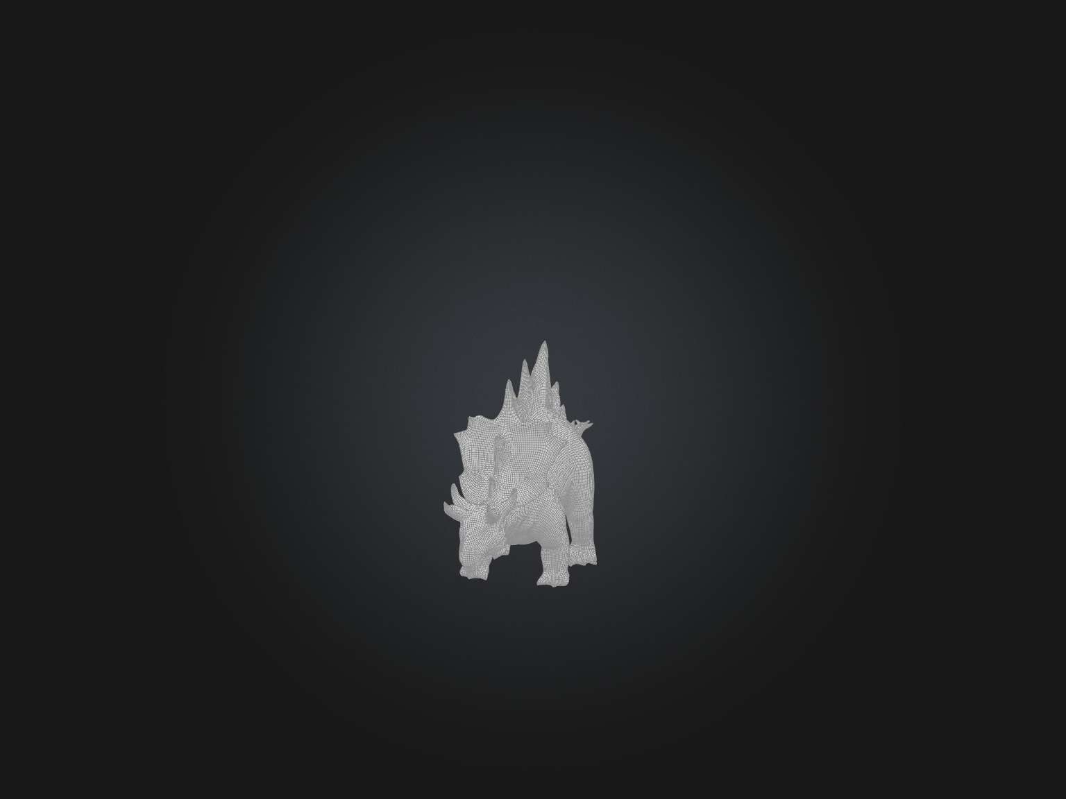 Realistic Stegosaurus Model Low-poly 3D model_3