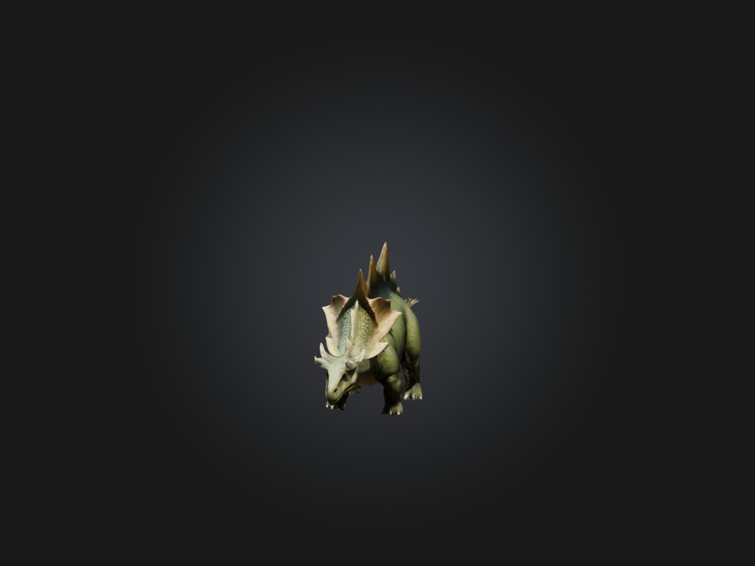 Realistic Stegosaurus Model Low-poly 3D model_2