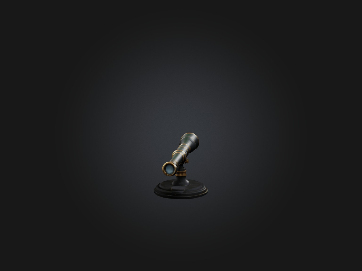 Realistic Spyglass Model Low-poly 3D model_6
