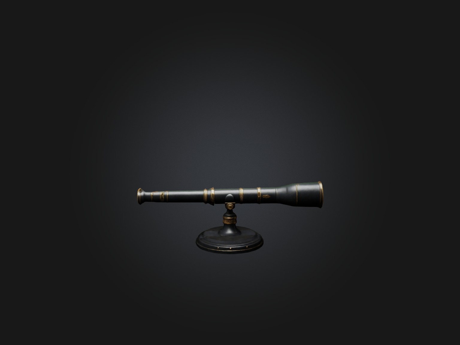 Realistic Spyglass Model Low-poly 3D model_3