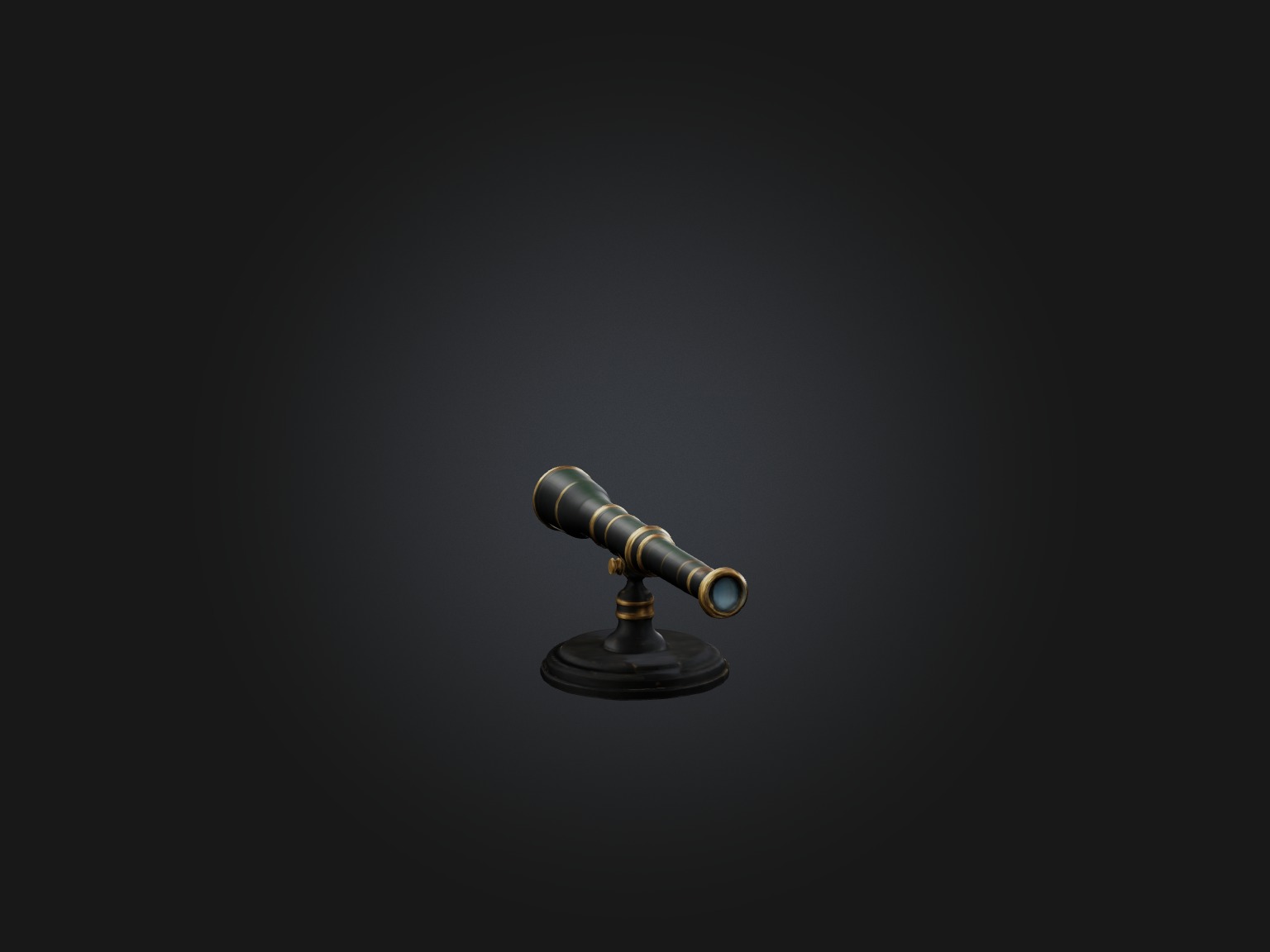 Realistic Spyglass Model Low-poly 3D model_7