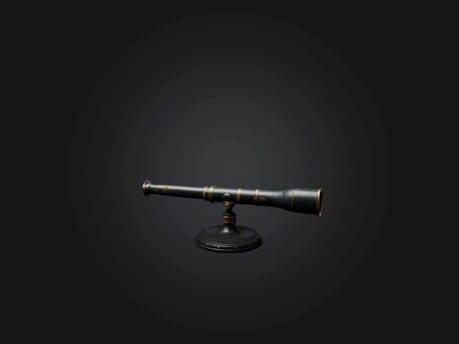 Realistic Spyglass Model Low-poly 3D model_1