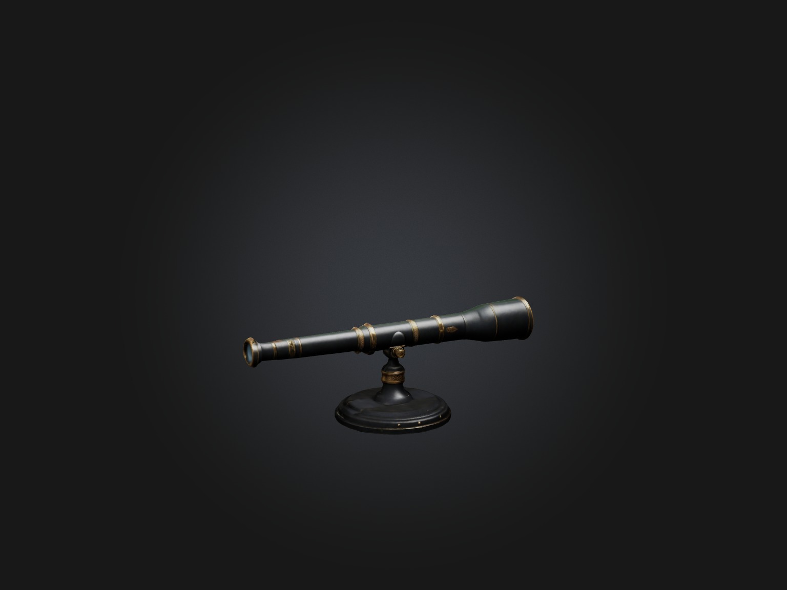 Realistic Spyglass Model Low-poly 3D model_4