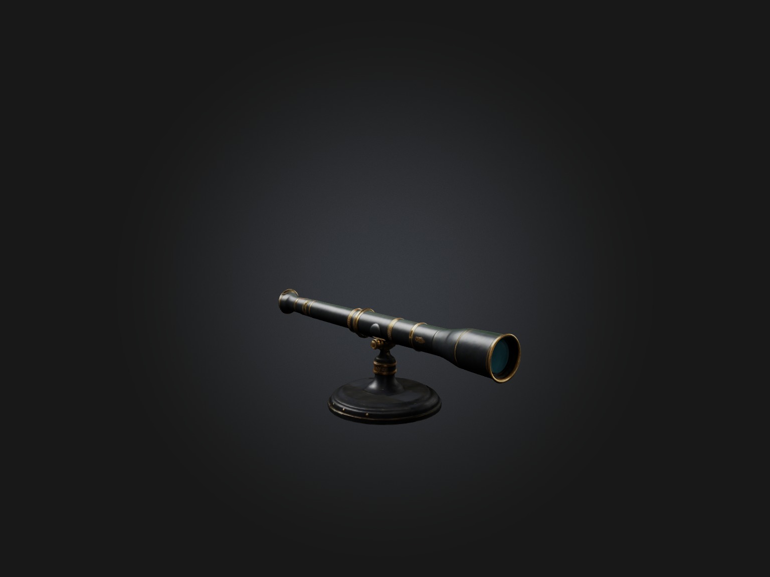 Realistic Spyglass Model Low-poly 3D model_8
