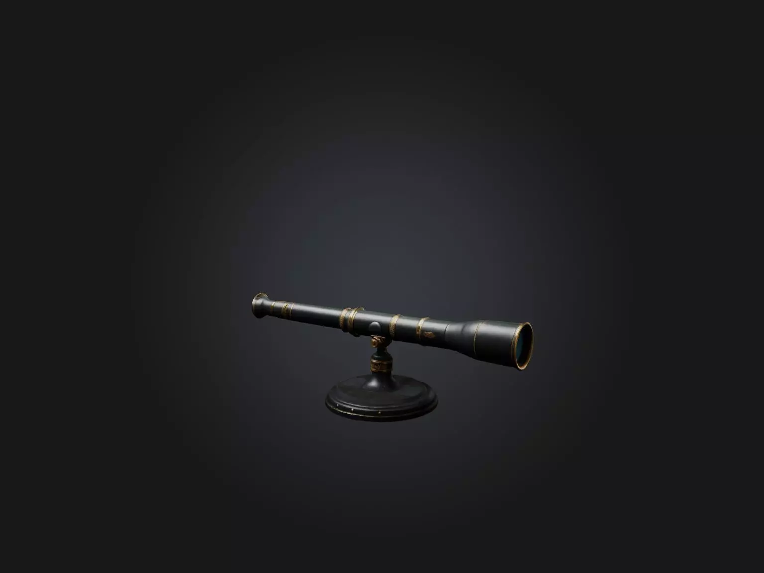 Realistic Spyglass Model Low-poly 3D model_0