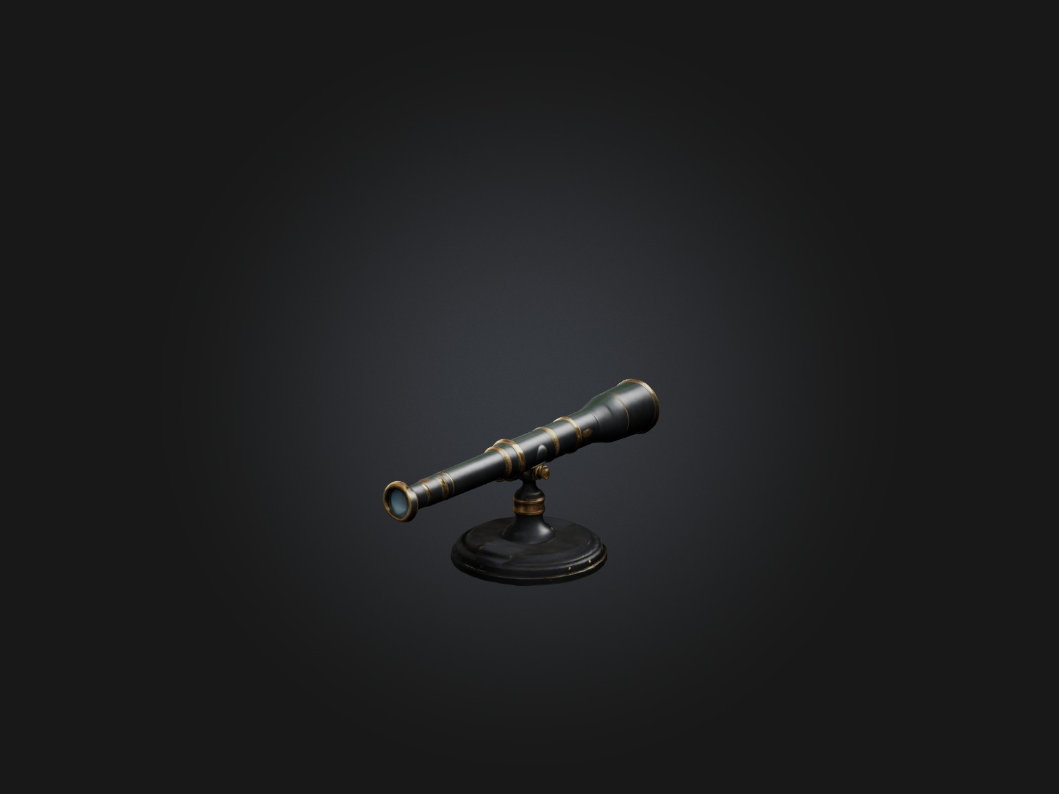 Realistic Spyglass Model Low-poly 3D model_5