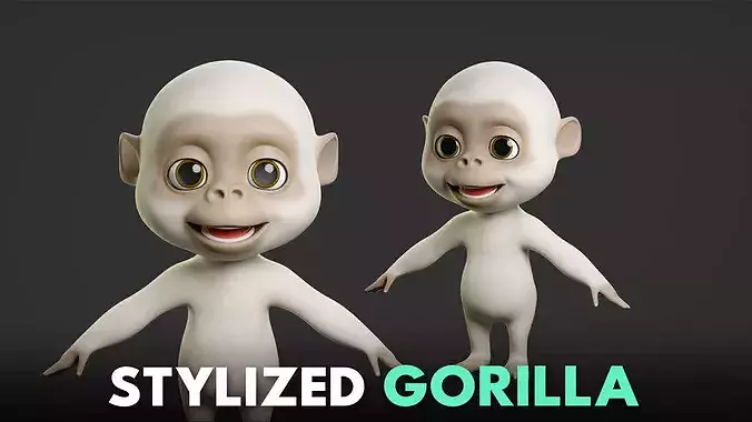 Gorilla - Stylized  Cartoon