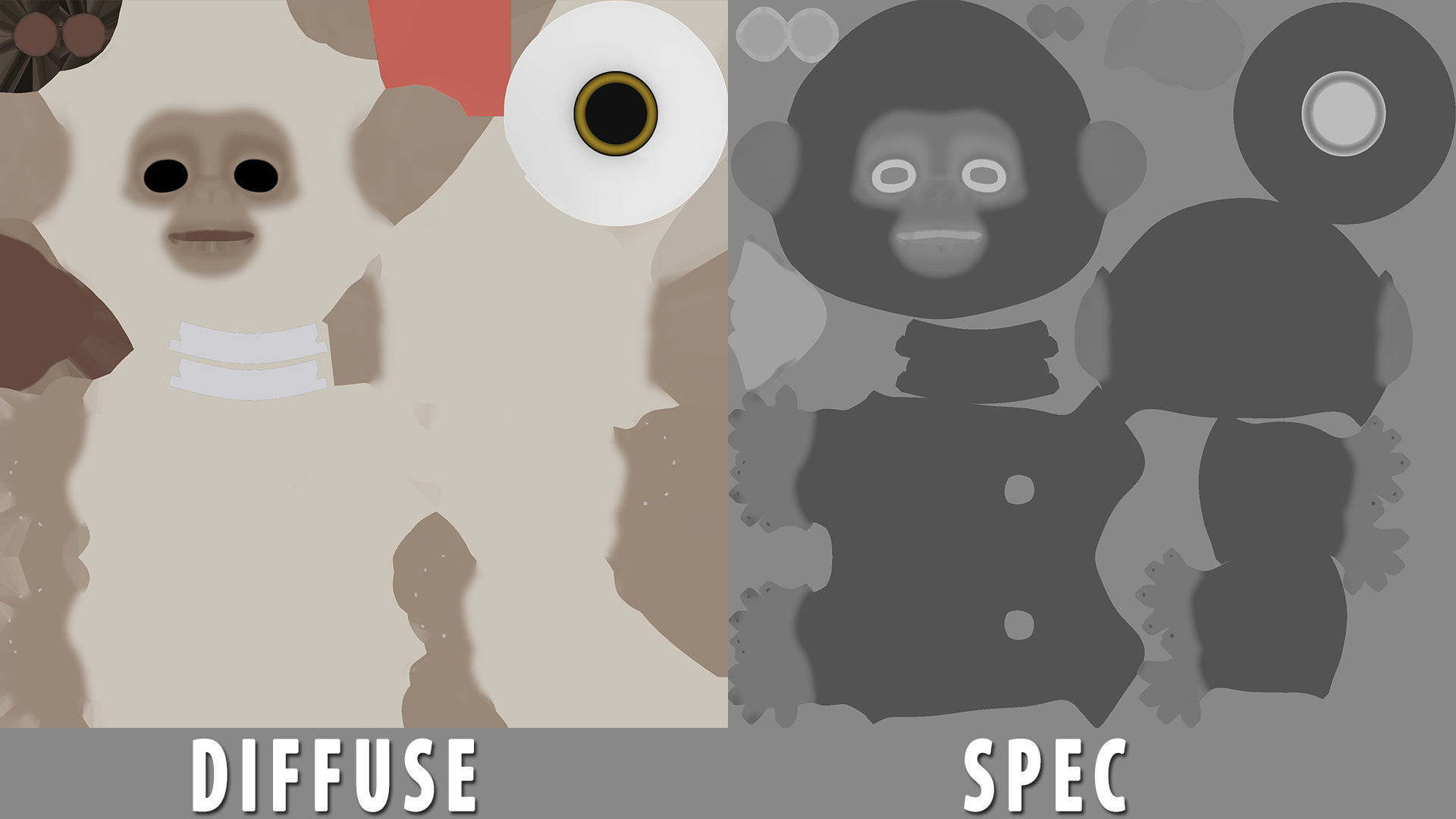 Gorilla Cartoon Low-poly 3D model_8