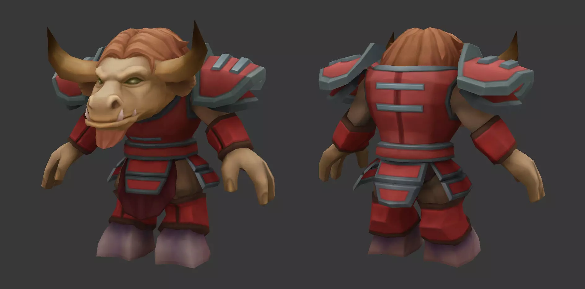 Tauren Low-poly 3D model_0